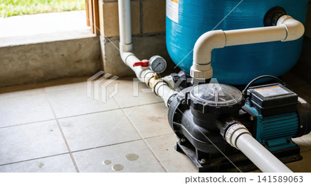 Water pump and pressure tank system for residential water supply Water pump and pressure tank system for residential water supply 141589063