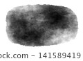 Black watercolor texture background, ink-style abstract art material. 141589419