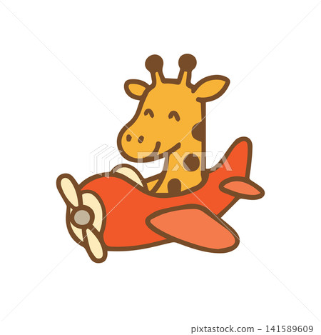 cute giraffe on a plane cute giraffe on a plane 141589609