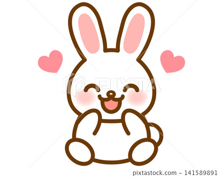 Illustration of a sitting rabbit Illustration of a sitting rabbit 141589891