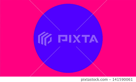 Solid purple circle centered on a vibrant pink background, creating a bold and modern visual contrast suitable for graphic design and artistic applications Solid purple circle centered on a vibrant pink background, creating a bold and modern visual contrast suitable for graphic design and artistic applications 141590061