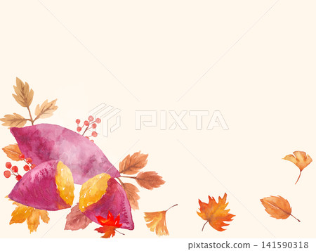 Watercolor sweet potato frame Watercolor sweet potato frame 141590318