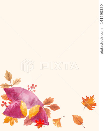 水彩紅薯框架 水彩紅薯框架 141590320