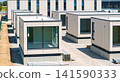 Modern modular buildings under construction on a sunny day 141590333