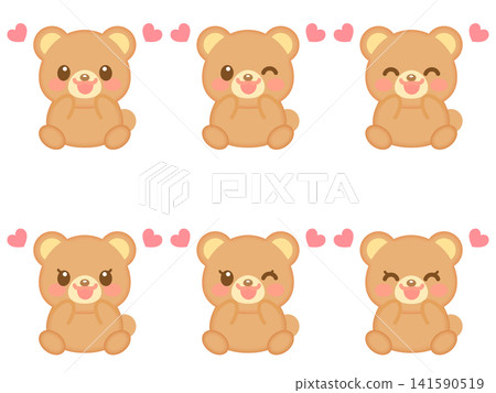 一組坐著的熊的插圖(3) 一組坐著的熊的插圖(3) 141590519