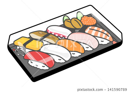 A single-serving pack of sushi A single-serving pack of sushi 141590789