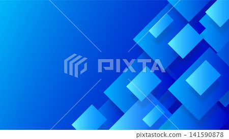 Blue gradient, 3D geometric frame background for business use, with left margin, landscape orientation (16:9). Blue gradient, 3D geometric frame background for business use, with left margin, landscape orientation (16:9). 141590878