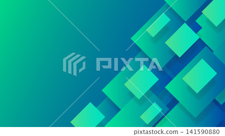 Green gradient, 3D geometric frame background for business use, with left margin, landscape orientation, 16:9 aspect ratio. Green gradient, 3D geometric frame background for business use, with left margin, landscape orientation, 16:9 aspect ratio. 141590880