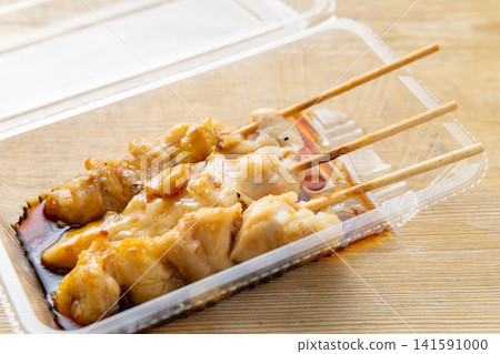 Delicious street food yakitori (with sauce) Delicious street food yakitori (with sauce) 141591000