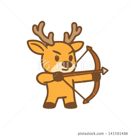 cute deer as archer 141591486