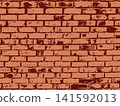 A grungy red brick wall background. An illustration of a brick wall 141592013