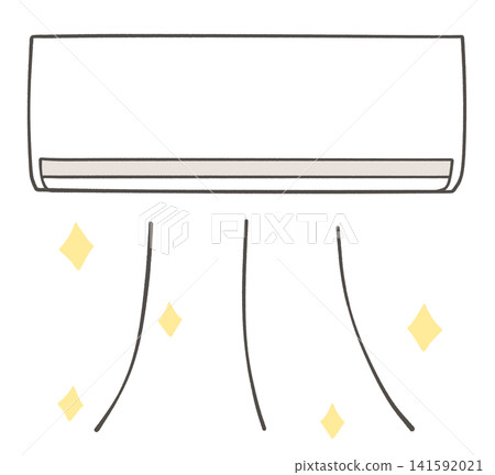 Illustration of a beautiful wind from an air conditioner 141592021