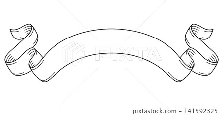 Engraving artistic scroll ribbon. Decorative paper swirl banner. Engraving artistic scroll ribbon. Decorative paper swirl banner. 141592325