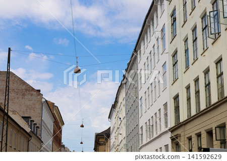 Historic Apartment Building With Open Windows Historic Apartment Building With Open Windows 141592629
