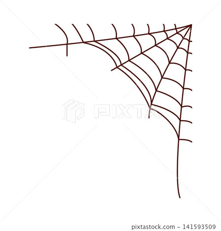 Groovy Halloween spider web in corner with funky retro 70s vibe. Creepy arachnid cobweb for scary Halloween party. Funny vector insect trap for spooky holidays Groovy Halloween spider web in corner with funky retro 70s vibe. Creepy arachnid cobweb for scary Halloween party. Funny vector insect trap for spooky holidays 141593509