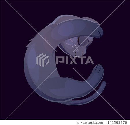 Black cat letter font of cartoon funny kitten for English alphabet type and pets typeface. Cat font letter C of funny sleeping kitten or cute kitty for kids typography and pet character ABC typeface Black cat letter font of cartoon funny kitten for English alphabet type and pets typeface. Cat font letter C of funny sleeping kitten or cute kitty for kids typography and pet character ABC typeface 141593576