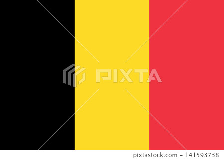 National Flag of Belgium. Vector illustration 141593738