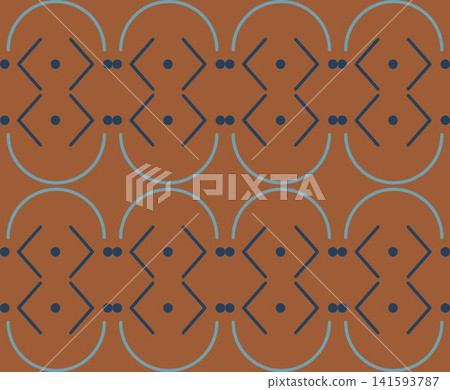 Seamless pattern with circles and lines Seamless pattern with circles and lines 141593787