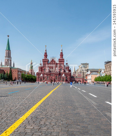 Moscow Russia May 20 2026 View of the State Historical Museum on Red Square on a sunny day Moscow Russia May 20 2026 View of the State Historical Museum on Red Square on a sunny day 141593915