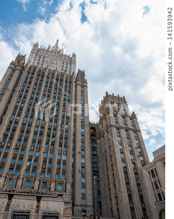Moscow Russia May 20 2026 View of the Ministry of Foreign Affairs building on Smolenskaya Square on a sunny day Moscow Russia May 20 2026 View of the Ministry of Foreign Affairs building on Smolenskaya Square on a sunny day 141593942