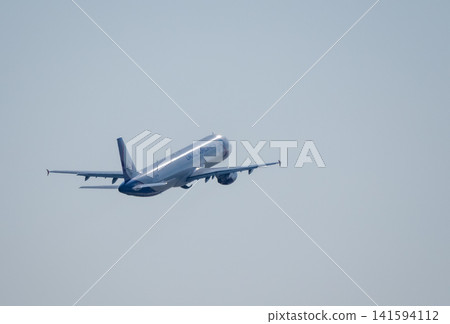 Russia Sheremetyevo Airport 21 February 2026. Ural Airlines Airbus A320 taking off from runway. Passenger aircraft ascending into blue sky. Dynamic winter aviation photography Russia Sheremetyevo Airport 21 February 2026. Ural Airlines Airbus A320 taking off from runway. Passenger aircraft ascending into blue sky. Dynamic winter aviation photography 141594112