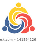 Colorful Unity Circle People Abstract Community Vector Logo 141594126