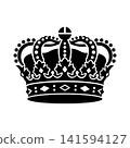 Royal Imperial Crown Silhouette Decorative Vector Icon Design 141594127