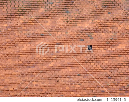 Weathered Red Brick Wall Texture with Small Vent Weathered Red Brick Wall Texture with Small Vent 141594143