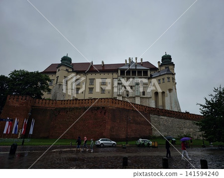 Krakow, Poland - August 6, 2023: Eastern View of Wawel Royal Castle 141594240