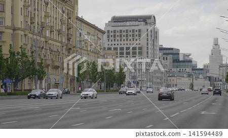 23 June 2025, Russia, Moscow. Traffic on the Garden Ring with many cars moving along the busy urban street, cityscape, and transportation concept. 23 June 2025, Russia, Moscow. Traffic on the Garden Ring with many cars moving along the busy urban street, cityscape, and transportation concept. 141594489