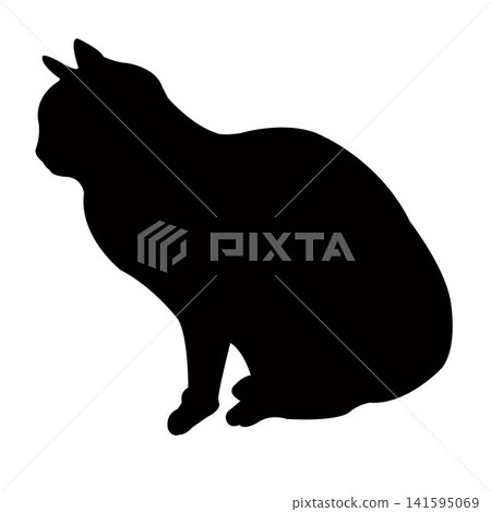 a cat body silhouette vector a cat body silhouette vector 141595069