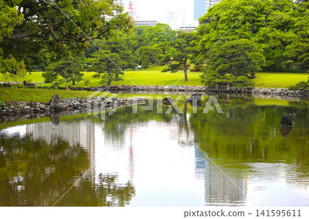 Hamarikyu Gardens in Tokyo Hamarikyu Gardens in Tokyo 141595611
