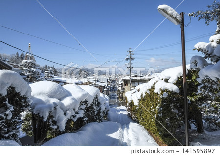 Snowscape at Hokkeji Temple in Hida Takayama 141595897