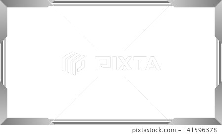 Gray futuristic technology frame, digital line decoration, frame material for streaming and gaming. 141596378