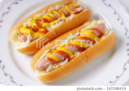 Delicious hot dog Delicious hot dog 141596419
