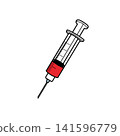 Vector illustration of a blood sampling device (syringe) 141596779