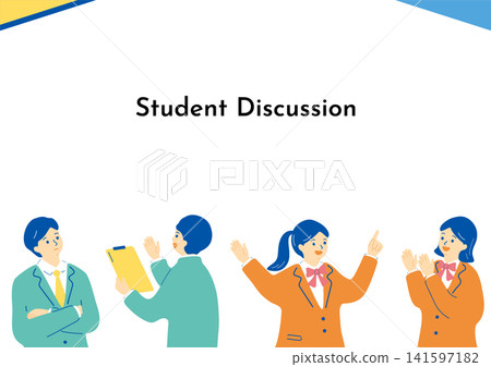 Students having a discussion Students having a discussion 141597182