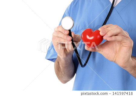 World Heart day. Healthcare professional demonstrates heart care with model, PNG World Heart day. Healthcare professional demonstrates heart care with model, PNG 141597418