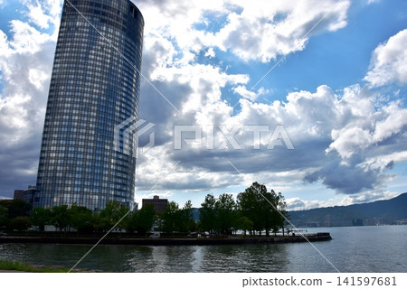 Prince Hotel, Lake Biwa, and the summer sky in Otsu City, Shiga Prefecture. Prince Hotel, Lake Biwa, and the summer sky in Otsu City, Shiga Prefecture. 141597681