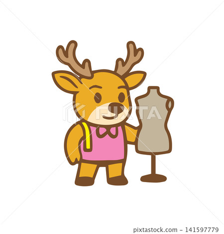cute deer as a tailor cute deer as a tailor 141597779