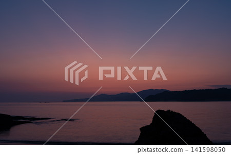 The sea view at sunset The sea view at sunset 141598050