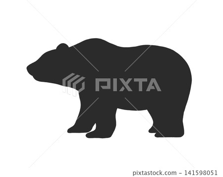Illustration of a bear's silhouette Illustration of a bear's silhouette 141598051