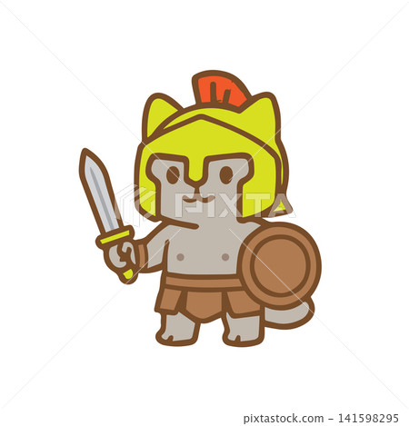 cute cat as a gladiator cute cat as a gladiator 141598295