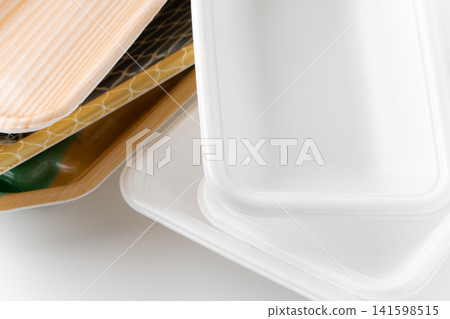 Close-ups of various types of food trays Close-ups of various types of food trays 141598515
