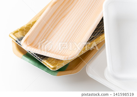 Close-ups of various types of food trays Close-ups of various types of food trays 141598519