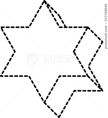 Dashed line geometric Dashed line geometric 141598646
