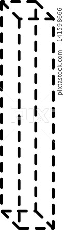 Dashed line geometric Dashed line geometric 141598666
