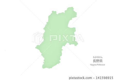 長野縣地圖的簡單向量插圖 141598915