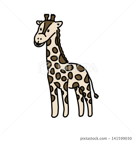 一頭簡單的長頸鹿的插圖 一頭簡單的長頸鹿的插圖 141599030