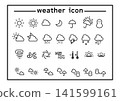Monochrome weather icons 141599161